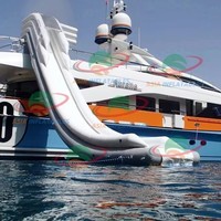 Toboggan gonflable en PVC pour yacht, grand toboggan gonflable pour bateau, excellent toboggan aquatique gonflable pour yacht