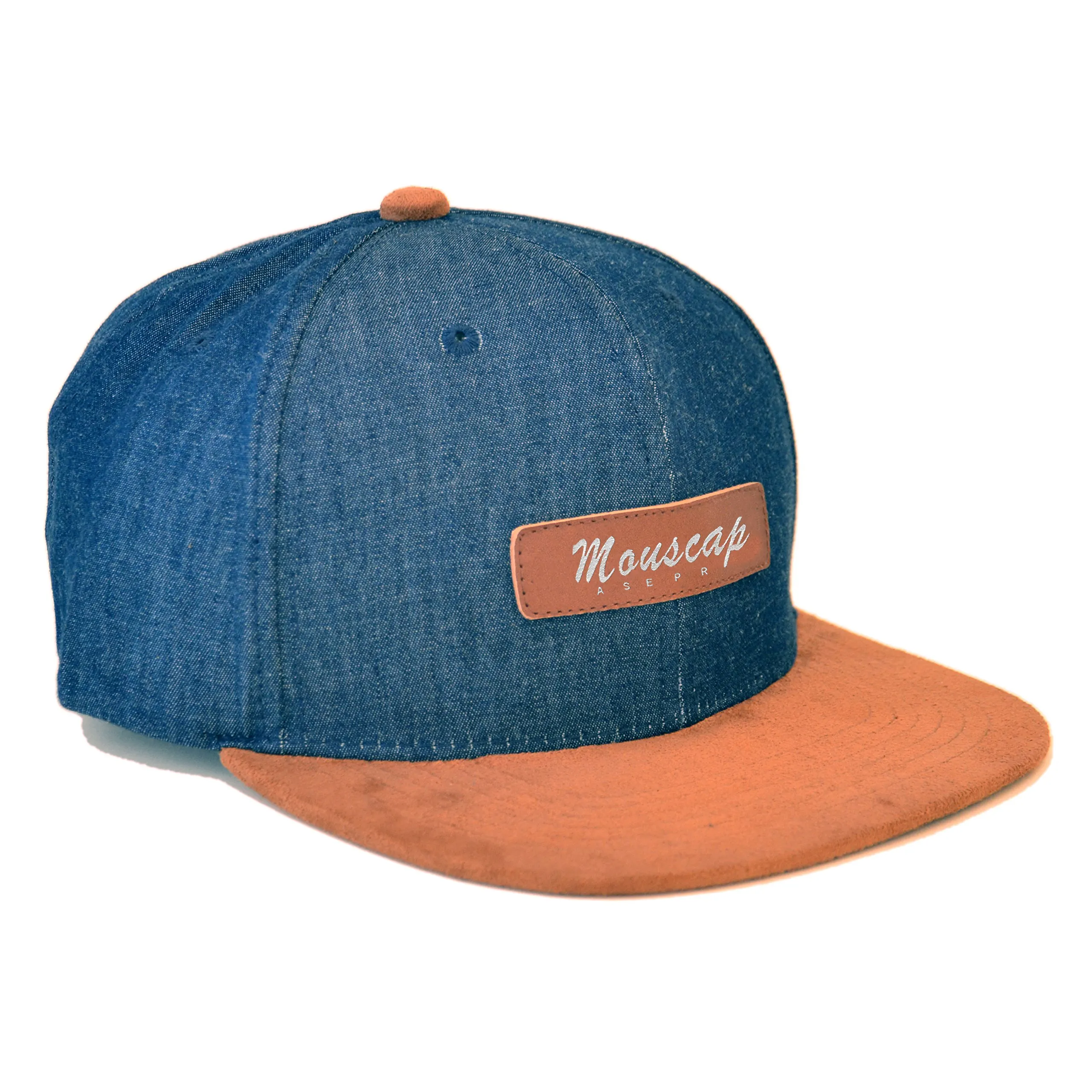 Logo personalizzato cappello Snapback a tesa in pelle scamosciata a 6 pannelli cappelli personalizzati in pelle scamosciata per bambini