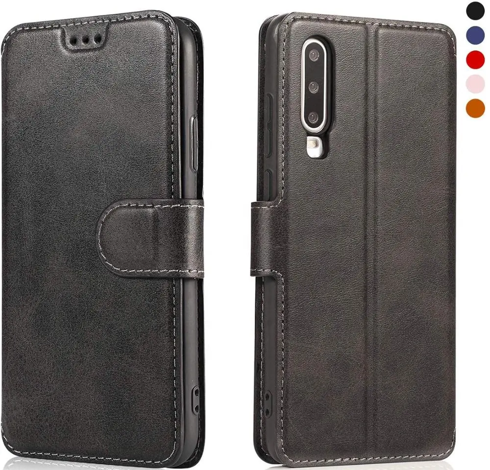 LeYi Leather Flip Wallet Case universal phone case for Samsung Galaxy A50 With HD Screen Protector