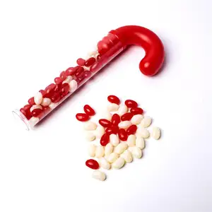 High quality Christmas gift Cane Cane Halal candy Jelly Bean Colorful chewable candy