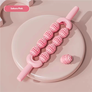 Rullo massaggiante a doppia fila con punte <span class=keywords><strong>per</strong></span> collo, vita, braccia, corpo e piedi, rilassante sensoriale <span class=keywords><strong>per</strong></span> i muscoli prima di <span class=keywords><strong>dormire</strong></span> - Product Image 5