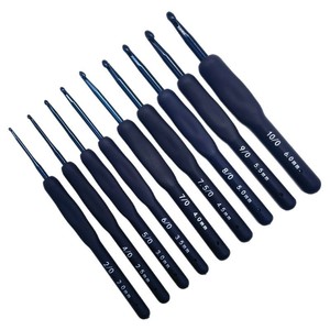 Crochet Hook <b>Set</b> With Silicone Handle 2 0 To 10 0 Mm Knitting Tools For Wool <b>Sweaters</b> Craft Supplies - Product Image 5