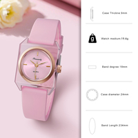 Relojes de Silicona para Mujer al por Mayor, con Logotipo Personalizado, Relojes de Cuarzo Cuadrados para Dama