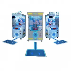 Ins Automatic Arcade Danz Base Dancing Game Running Machine Fitness Lottery Machine With Coin Operate Pusher