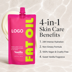 Lotion pour les mains et le corps, huile de graisse organique, hydratant pour peaux normales, soin hydratant 24h, parfum vanille, huile d'avocat, usine cosmétique OEM ODM - Product Image 4