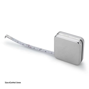 Biểu Tượng Tùy Chỉnh Kim Loại Băng Đo 1Meter Bạc Mạ Kim Loại Vuông Túi Đo Băng Cho Thương Hiệu Toàn Cầu Và Quà Tặng Khuyến Mãi - Product Image 2