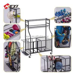 Металлическая труба для хранения спортивных мячей и выставочный стенд для тренажерного зала, подходит для баскетбольных, волейбольных и медицинских мячей - Product Image 5