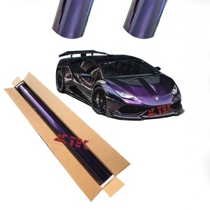 Pellicola Vinilica Decorativa per Auto PET Viola Metallizzato Mezzanotte, Rivestimento Completo per Auto in PVC Autoripristinante, Pellicola Cambia Colore PPF per Auto - Product Image 1