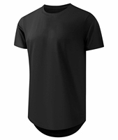 T-shirts tricotés unisexe surdimensionnés vierges personnalisables en gros – Tissu respirant écologique style Hip Hop à bord festonné