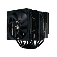 Para PCCOOLER RZ620 CPU blanca cubierta de ánodo de radiador refrigerado por aire torre doble 6 tubo de calor ventilador de ajuste de 3 engranajes compatible con 1700/AM5