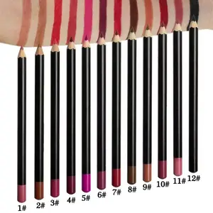 Custom Lip Pencil Lipstick Lip Liner Creamy Red Nude Dark Brown Lipliner Vegan Lip Liner