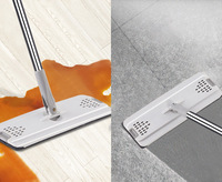 Vadrouille nettoyante pour sols, sans lavage à la main, rotative à 360 °, épurateur de sol élargi, ménage, séparation sèche et humide, vadrouille plate avec seau