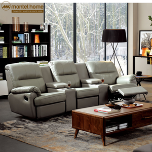 Ensemble de canapés fonctionnels classiques en cuir Montel Canapé moderne de luxe pour le salon - Product Image 4