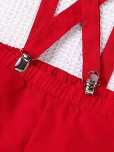 HP Kids Toddler Baby Boy Christmas Clothes Santa Print Button Down Shirt Shorts Set Gentlemen Outfits KBCS-014 - Product Image 6