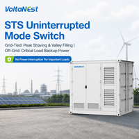 VoltaNest 250KW 500KW 1MWh Sistem Penyimpanan Energi (BESS) Kontainer Berpendingin Cairan Lengkap Dengan STS Saklar Transfer Cepat 10ms