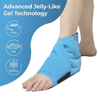 Enveloppe de glace pour le soulagement de la fasciite plantaire, compresses de glace pour la cheville, éligibles au FSA pour les blessures, enveloppe réutilisable de gel froid pour entorse de la cheville