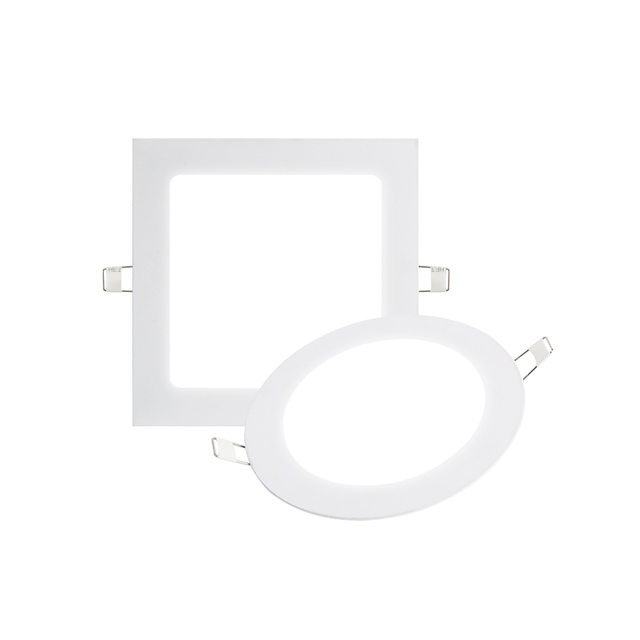 Ultra-Slim LED Recessed Panel Light | High-Efficiency Round/Square Ceiling Downlight | Flicker-Free Easy-Install Office Lamp