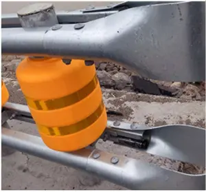 Barrera de choque de rodillos de tráfico EVA de acero zinc para barandilla de carretera