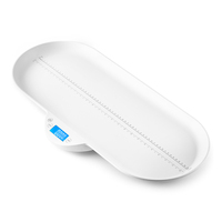 Balance numérique J&R intégrée avec écran LCD, mesure de la taille, palette incurvée, pesée stable, pour nouveau-né, bébé, animal de compagnie, 30 kg, OEM
