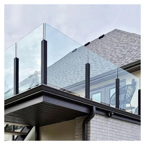 גבוהה באיכות זכוכית מעקה מודרני עיצוב ללא מסגרת נירוסטה זכוכית מדרגות מעקה - Product Image 2