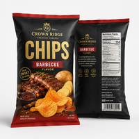 Bolsas de Embalaje Personalizadas con Impresión Brillante o Mate, con Cierre Trasero, para Aperitivos, Papas Fritas y Otros Snacks