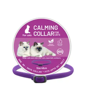 Fabricant d'huiles essentielles non toxiques en gros colliers calmants réglables pour chiens et chats tout en soulageant l'anxiété