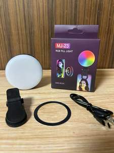 MJ-23 <span class=keywords><strong>MJ23</strong></span> Lampe de remplissage RGB, panneau lumineux, clip pour téléphone portable, lampe LED colorée, lampe de remplissage pour téléphone portable avec batterie - Product Image 4