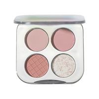 Palette de fards à paupières mats lisses, marque privée, haute pigmentation, quatre teintes vibrantes