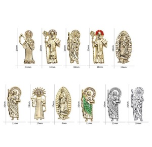 21 pz/scatola lega mista vergine maria di pietre preziose unghie di lusso lucido 3D <span class=keywords><strong>San</strong></span> Judas Nail charm fai da te punte per Manicure ZB68 - Product Image 5