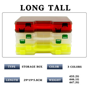 Caja de Pesca Kfs F, Estuche de Almacenamiento de Plástico de Doble Cara, Rojo, Amarillo, Blanco, Organizador de Accesorios y Piezas de Pesca - Product Image 5