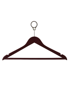 Cintres en bois anti-voleur du fabricant Couleurs avec barre Solution de gros pour vêtements de garde-robe Utiliser des techniques de laque - Product Image 5