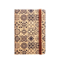 Carnet en liège à motif vintage personnalisé, couverture à motifs multicolores pour l'écriture, idéal comme cadeau