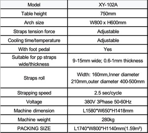 SPK-102A Semi-Automatic Arch Online Box PP Strapping Machine for Beverage & Chemical Packaging 380V 1 Year Warranty - Product Image 2