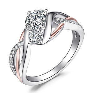 Anello con Design Geometrico Intrecciato, Stile Elegante per Donne - Product Image 2