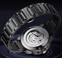 Montres de plongée automatiques en acier, lumineuses 24h/24, avec design d'usine et personnalisation par lots, similaire au design de la montre Flywheel, pour marque privée