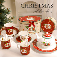 Ensemble de vaisselle en céramique de Noël haut de gamme, simple et luxueux, avec bols, assiettes et tasses papillon modernes – Idéal pour un cadeau – Vente flash