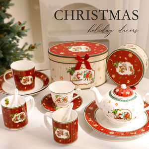 Ensemble de vaisselle en céramique de Noël haut de gamme, simple et luxueux, avec bols, assiettes et tasses papillon modernes – Idéal pour un <span class=keywords><strong>cadeau</strong></span> – Vente flash - Product Image 2