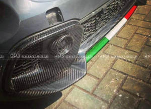 Cubierta de faro antiniebla delantero de fibra de carbono seca para Abarth 595 695 2017-2024, adhesión directa - Product Image 2