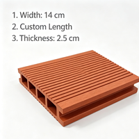 Revêtement de terrasse composite PE WPC, fabrication directe d'usine, taille et couleur personnalisables, pour projets de jardinage extérieur, imperméable et ignifuge