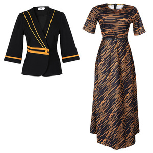 Elegante stile africano taglie forti da donna Set due pezzi di <span class=keywords><strong>turchia</strong></span> elegante gonna carriera abito lungo africano abito da ufficio - Product Image 3