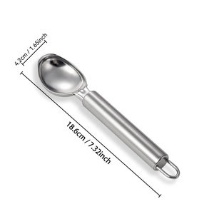 Cuchara Multifuncional para Helado con Mango Cómodo, Cuchara para Helado de Acero Inoxidable Antiadherente - Product Image 2