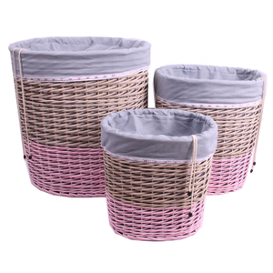 Tessuti a mano di grandi dimensioni eco-friendly <span class=keywords><strong>rattan</strong></span> prodotti di salice di vimini cesto della biancheria <span class=keywords><strong>con</strong></span> <span class=keywords><strong>coperchio</strong></span> tessuto set di 3 - Product Image 3