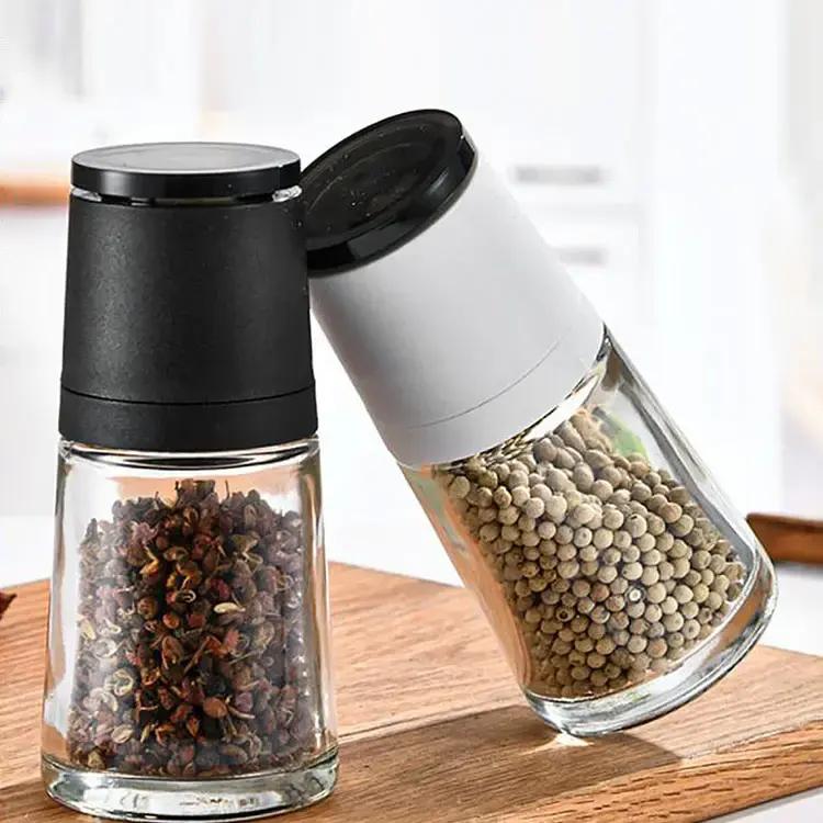 Glass Sesame Seed Grinder Flax Seed Grinder Ceramic Grinding Core Manual Pepper Salt and Pepper Pickles Spice Grinder