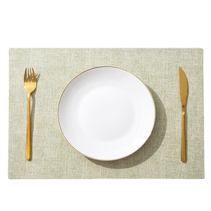 Simple Eco-Friendly Leather Placemat Waterproof Oil-Proof Western Food Insulation Double-Sided Dining <b>Table</b> <b>Mat</b> - Product Image 5