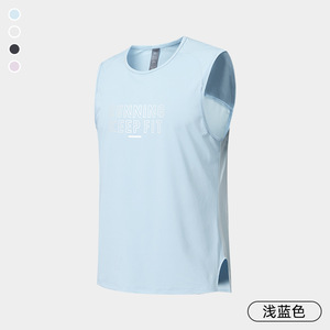 Camiseta sin mangas transpirable para hombre, verano 2026, con logo personalizado, ajuste relajado, chaleco que absorbe la humedad para maratón y entrenamiento físico - Product Image 3