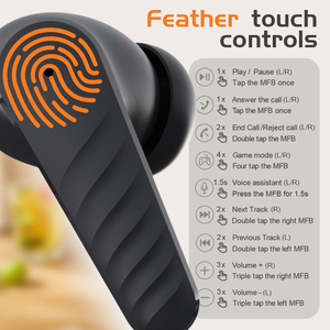 MISSION T8 ワイヤレスイヤホン <span class=keywords><strong>Bluetooth</strong></span> 5.4 ENCノイズキャンセリング IPX5防水 TWS カナル型ヘッドセット - Product Image 6
