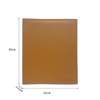 Carpeta de cuero A4 para documentos y oficina, carpeta de archivador de hojas sueltas, 3 anillos negros, A4