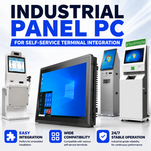 Panel PC Industrial sin Ventilador de 21.5 Pulgadas, Windows, Intel Core i5, Táctil Capacitivo, Montaje en Pared, con RS232 RS485 para Kiosco de Autoservicio - Product Image 1