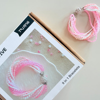 Bracelet en résine multicouche Taifeng R5T668 avec perles de cristal, fermoir diamant, style bohème européen, bijoux pour femmes, vente en gros