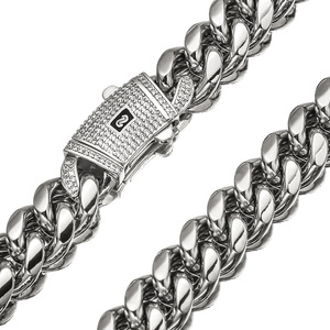 Collar de cadena cubana Miami de acero inoxidable para hombre, estilo moderno y resistente - Product Image 1